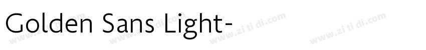 Golden Sans Light字体转换